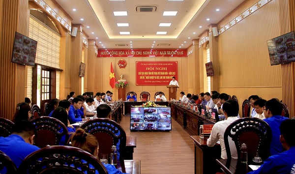 Hội nghị trực tuyến đối thoại với thanh niên tỉnh Ninh Bình năm 2023