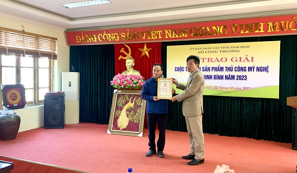 Sở Công Thương Ninh Bình tổ chức trao giải Cuộc thi mẫu sản phẩm thủ công mỹ nghệ tỉnh Ninh Bình năm 2023